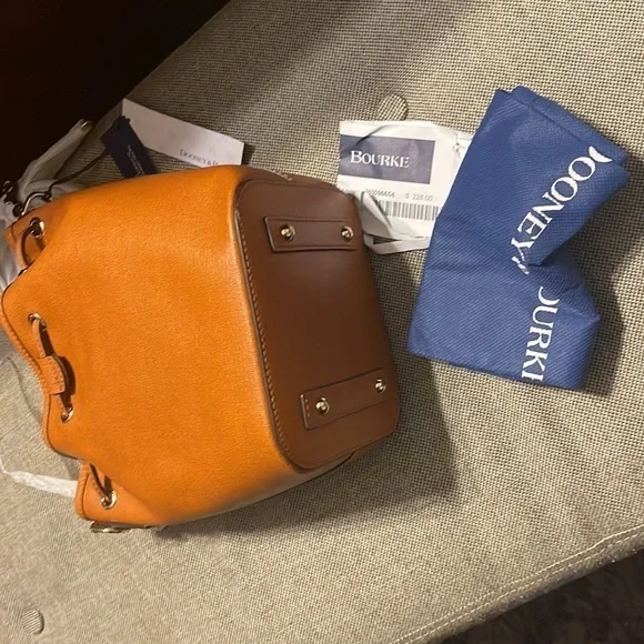 Dooney & Bourke Brown Saffiano Small Drawstring Crossbody Bag - Picture 9 of 9